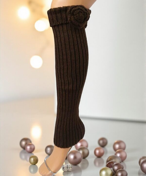 Кафяви гети плетиво, роза | Kimy Style