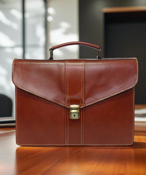Италианска кафява бизнес чанта естествена кожа | KIMY Style