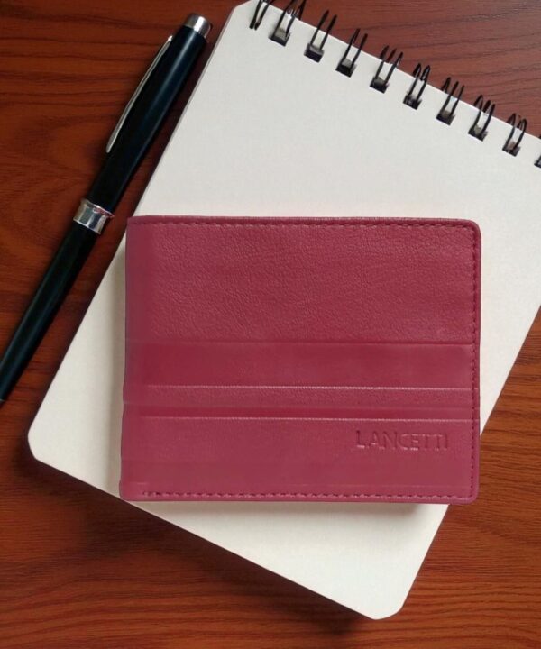 Винен мъжки портфейл, естествена кожа | KIMY Style