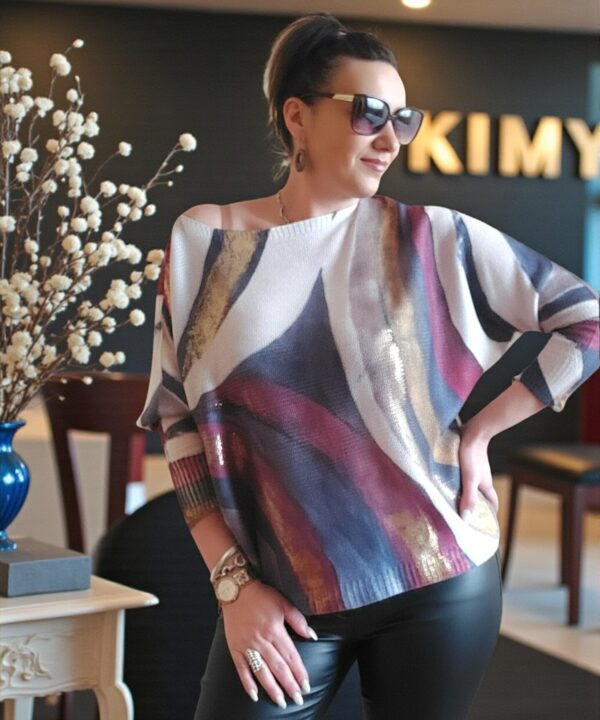 Дамска блуза – машинно плетиво в свежи цветове | Kimy