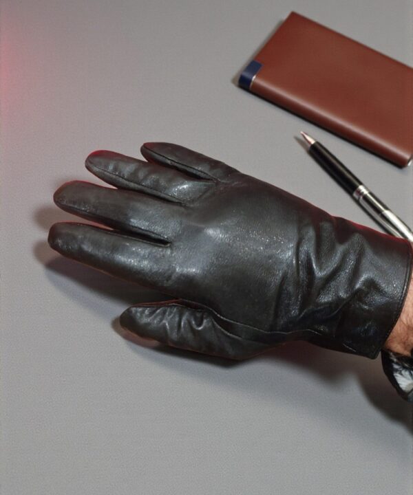 Мъжки черни кожени ръкавици – естествена кожа | Kimy Style